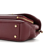 Caviar Quilted Small Business Affinity Flap Burgundy