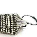Calfskin Small The Monogram Tote Black White