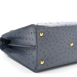 Ostrich Large St. Honore Tote Dark Denim
