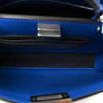 Cuoio Romano Vitello Cover Bi-Color Peekaboo I See U X Cross Satchel Bleu Royal Acciaio