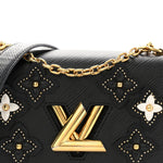 Epi Flowers Twist Shoulder Bag MM Black