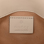 Calfskin Matelasse Super Mini GG Marmont Shoulder Bag White