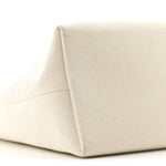 Canvas Calfskin Horizontal Cabas Natural Tan