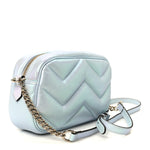Iridescent Nappa Chevron Matelasse Small GG Marmont Chain Shoulder Bag Iridescent Salvy Green