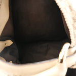 Monogram Large Horsebit Chain Hobo Off White