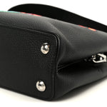 LV X YK Taurillon Inlaid Kusama Flowers Capucines BB Black