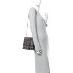 Tweed Kisslock Minaudiere Black Multicolor
