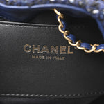 Tweed Quilted Small Chanel 25 Handbag Blue