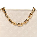 Lambskin Embossed Monogram Coussin PM Beige Cream