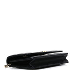 Caviar Quilted Striated CC Wallet On Chain WOC Black