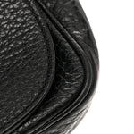 Pebbled Calfskin Small Soho Flap Crossbody Black