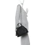 Pebbled Calfskin Small Soho Shoulder Bag Black