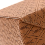 Calfskin Monogram Take Away Box Dusty Vintage Brown Gold