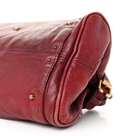 Calfskin Medium Paddington Satchel Dark Red