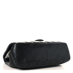 Lambskin Quilted Jumbo Single Flap Black