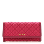 Tessuto Nylon Quilted Continental Flap Wallet Ibisco