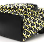 Cubic Monogram Medium Backpack Black Yellow