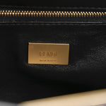 Shearling Nappa Macro FF 1974 Mini Peekaboo Iconic Satchel Tobacco Black