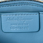 Woven Calfskin Viva Bow Shoulder Bag Blue