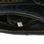 Nappa Triangle Quilted Patchwork System Bag Black