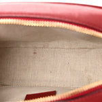 Sakai Be Green Calfskin Diagonal Stitched Small Blondie Shoulder Bag Rosso