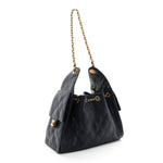 Caviar Quilted Small Chanel 25 Handbag Dark Navy