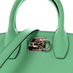 Hammered Calfskin Small The Studio Box Bag Fresh Mint