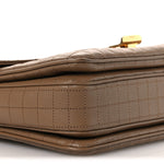 Calfskin Quilted Medium C Bag Beige