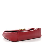 Calfskin Matelasse Mini GG Marmont Shoulder Bag Hibiscus Red