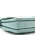 Lambskin Quilted Small Trendy CC Flap Dual Handle Bag Light Blue