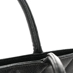 Caviar Quilted Medallion Tote Black