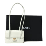 Shiny Caviar Mini Preppy Coco Shoulder Bag Light Blue