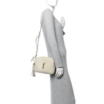 Calfskin Matelasse Monogram Lou Camera Bag Crema Soft