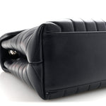 Calfskin Y Quilted Monogram Medium Loulou Chain Satchel Deep Marine