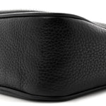 Pebbled Calfskin Small Soho Disco Bag Black