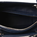 Calfskin Floral Print Medium Lady Dior Navy Blue Multicolor
