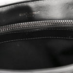 Calfskin Y Quilted Monogram Monochrome Small Loulou Chain Satchel Black