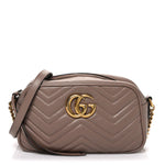 Calfskin Matelasse Small GG Marmont Chain Shoulder Bag Porcelain Rose
