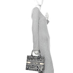 Canvas Embroidered Small Dioriviera Toile De Jouy Book Tote Blue