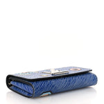 Epi Azteque Twist Chain Wallet Denim Light