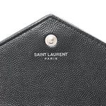 Grain De Poudre Matelasse Chevron Monogram Chain Wallet Black