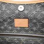 Monogram Denim CarryAll MM Washed Grey