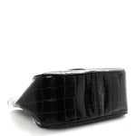 Calfskin Crocodile Embossed Small Greca Goddess Shoulder Bag