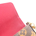 Monogram Pochette Felicie Chain Wallet Fuchsia
