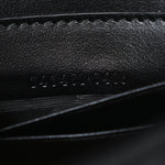 Calfskin Matelasse Mini GG Marmont Chain Half Moon Crossbody Bag Black