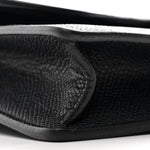 Grained Calfskin Saddle Pouch Bag Black