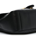 Calfskin Matelasse Medium GG Marmont Shoulder Bag Black