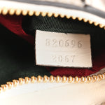 GG Monogram Calfskin Small Emblem Shoulder Bag Beige Mystic White