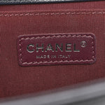 Goatskin Quilted Patent Medium Duo Boy Flap Dark Blue