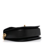 Calfskin Quilted Moon Messenger Black